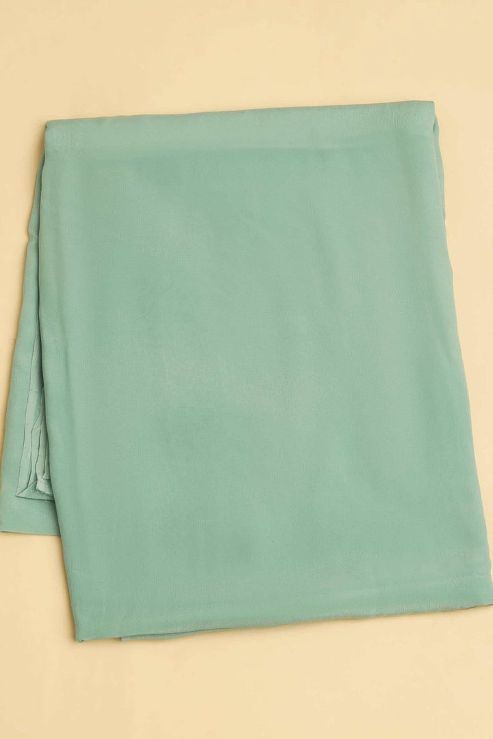 SEA GREEN UNSTITCHED SUIT WITH BOTTOM FABRIC & DUPATTA