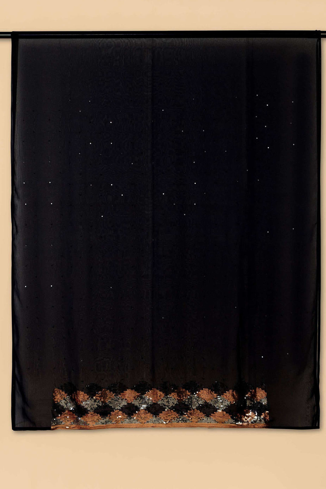 BLACK UNSTITCHED SUIT WITH BOTTOM FABRIC & DUPATTA