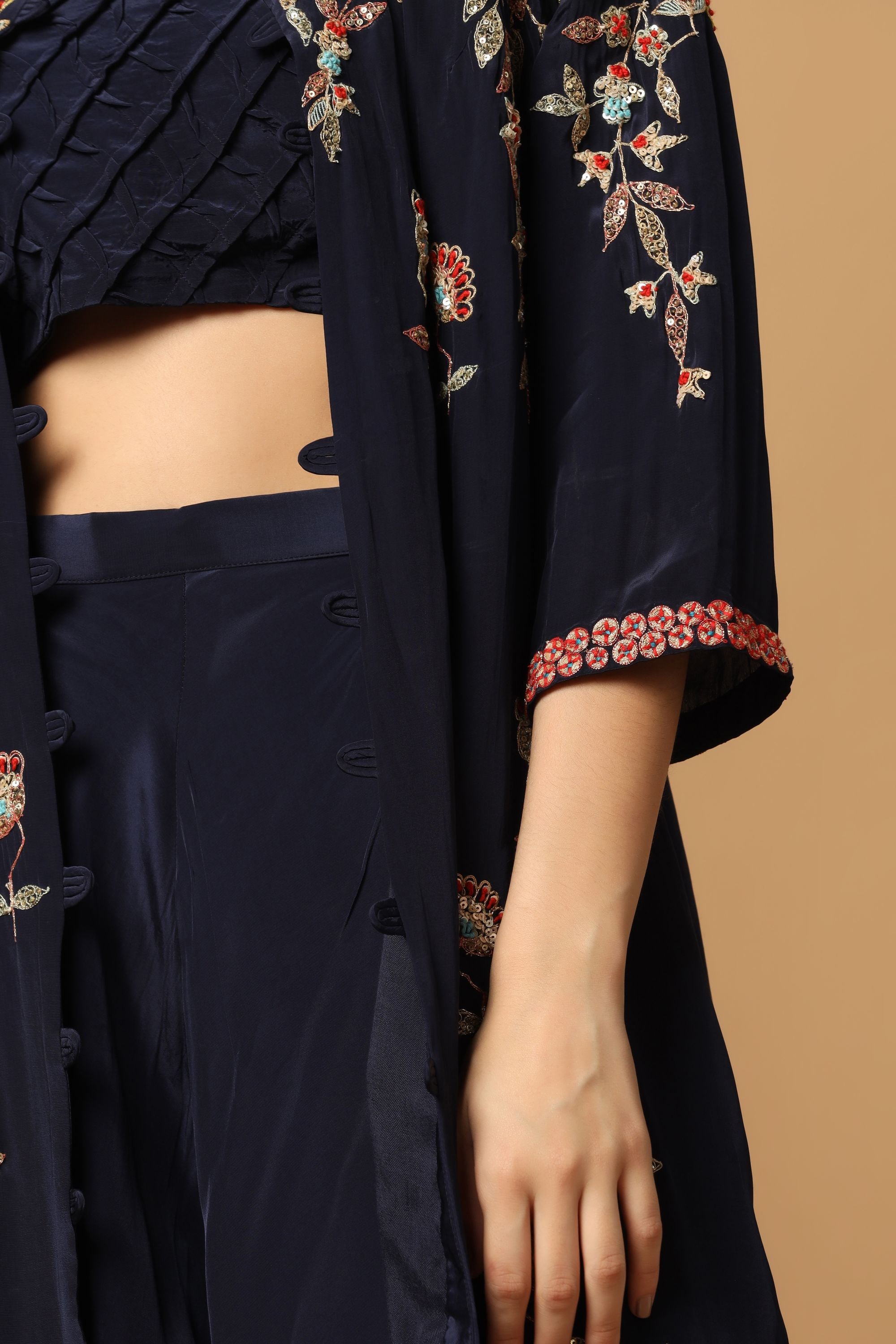 Buy W Womens Solid Embellished Sharara Pants | Shoppers Stop