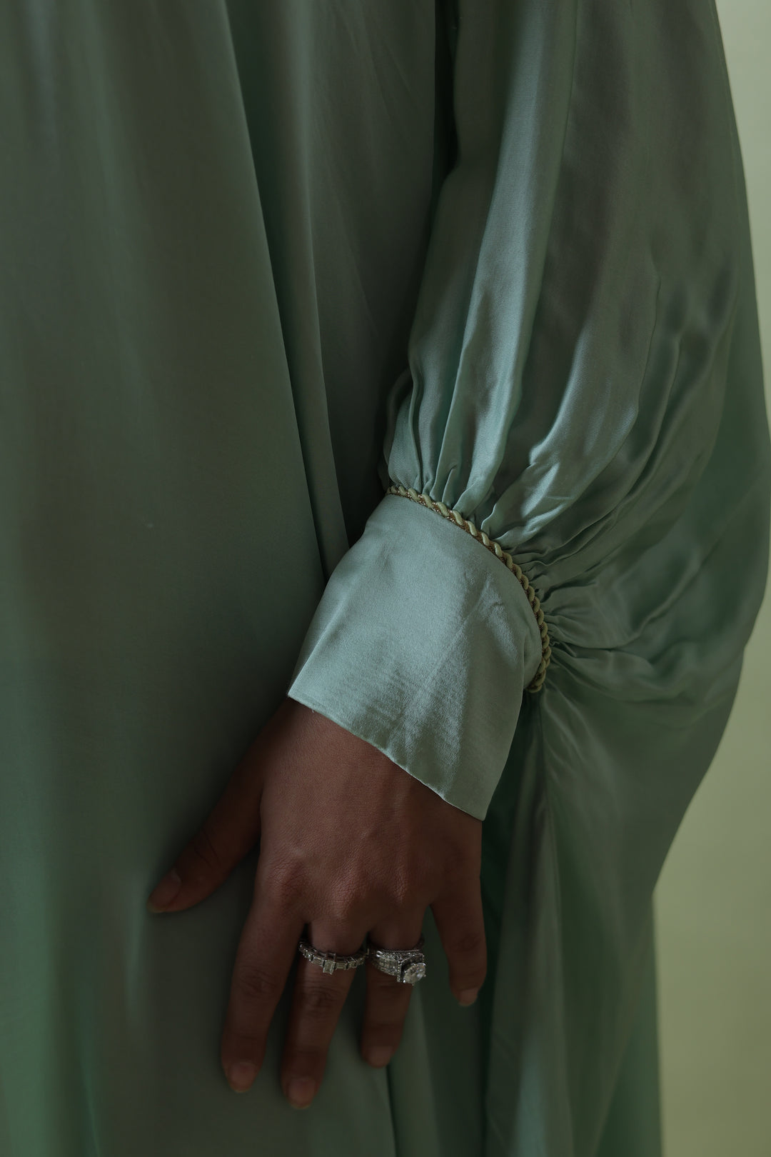 Verdant Sequin Embroidered Kaftan Dress