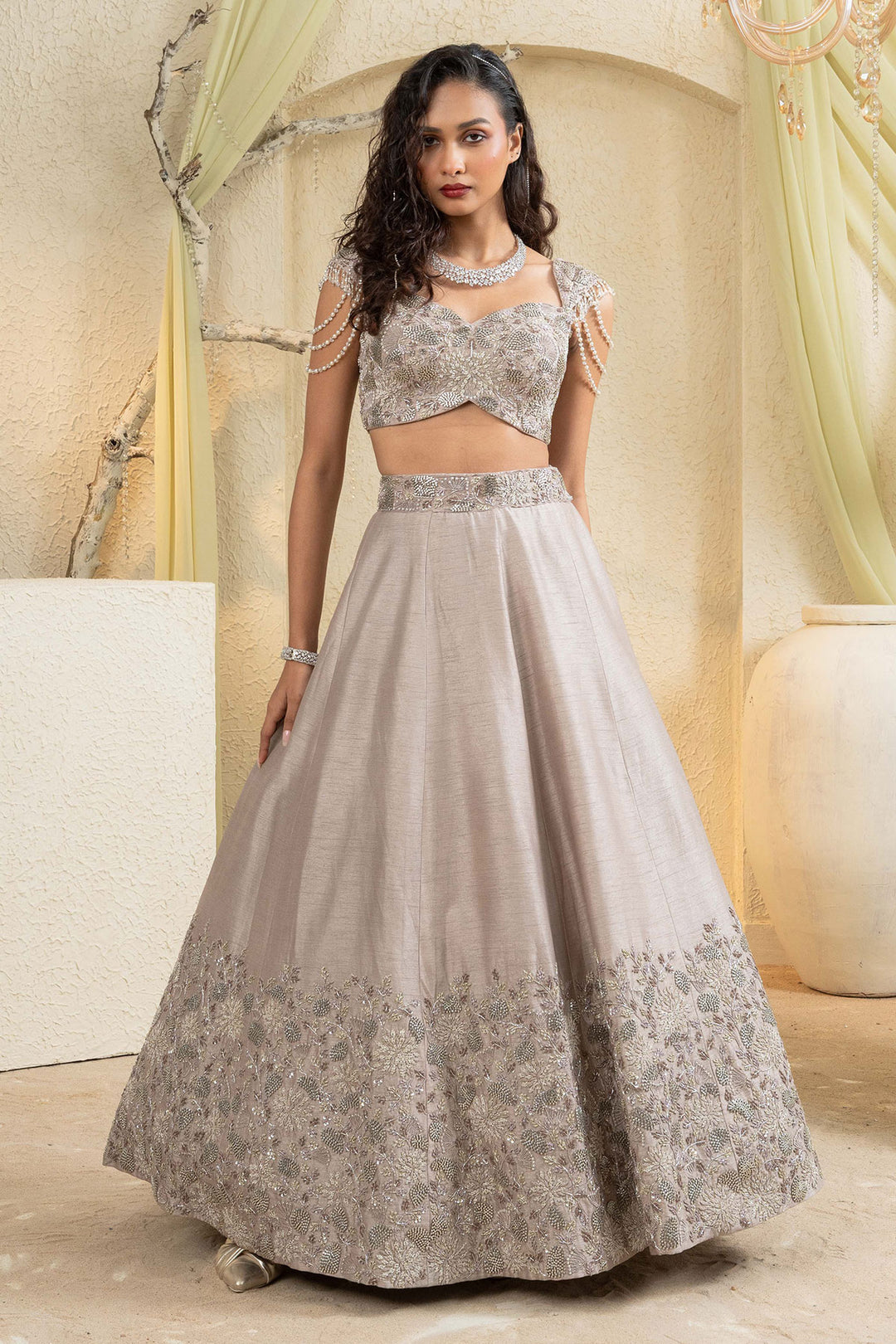 Radiant Gold Embroidered Lehenga Set