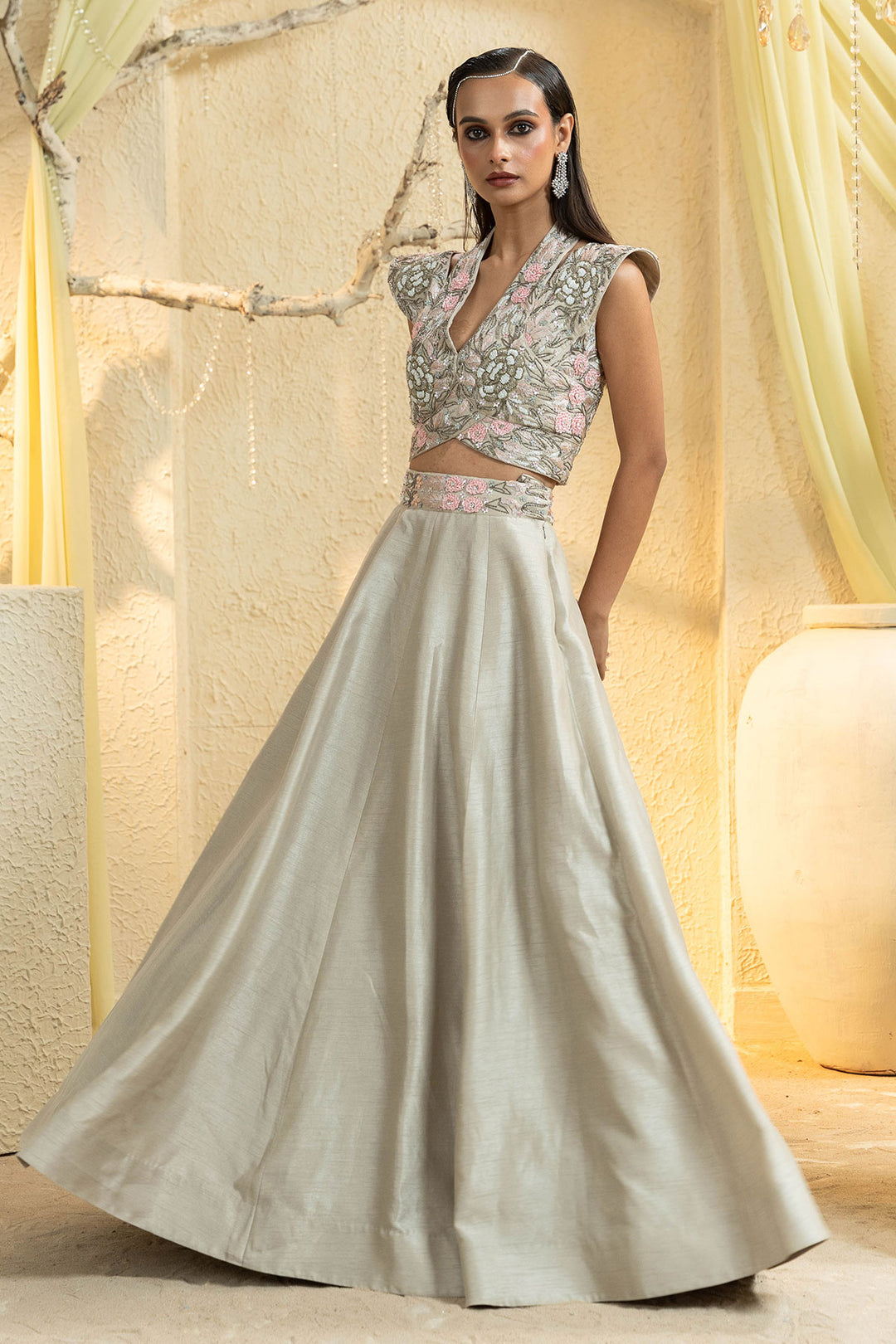 Ethereal Ivory Handcrafted Lehenga