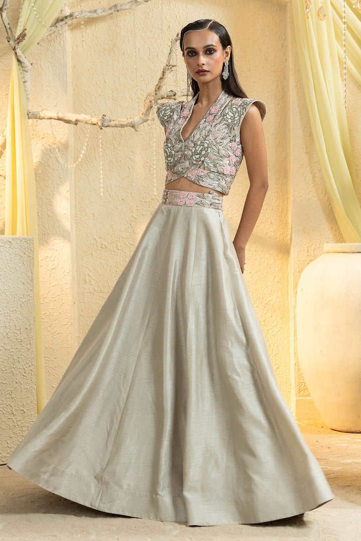 Ethereal Ivory Handcrafted Lehenga