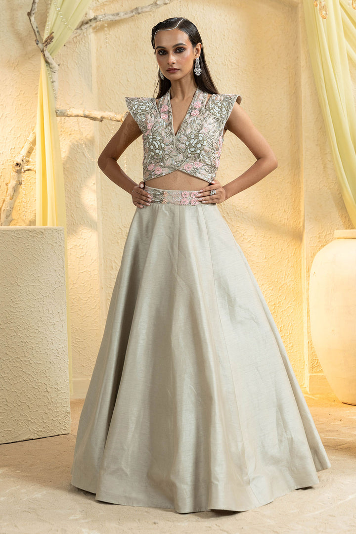 Ethereal Ivory Handcrafted Lehenga