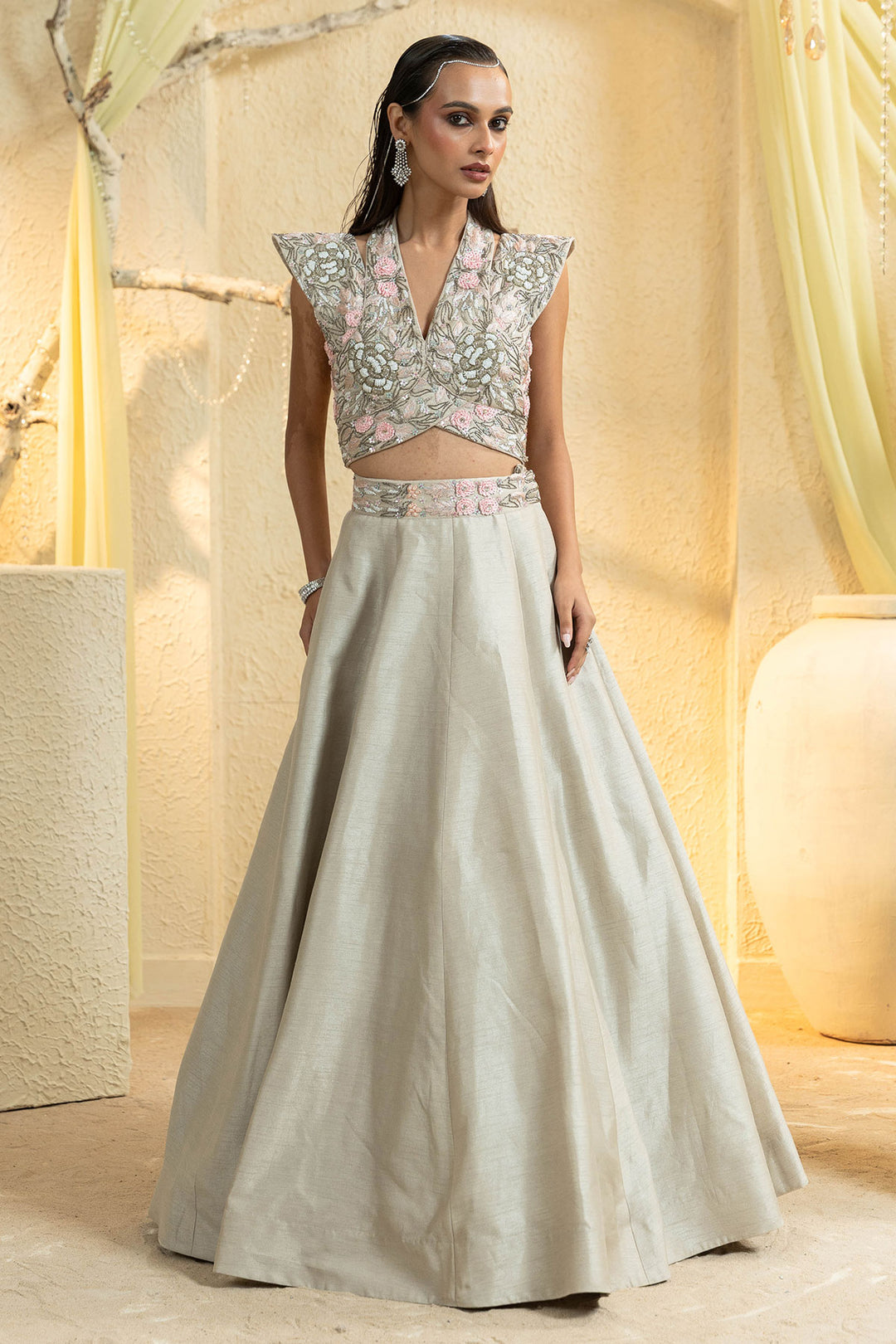 Ethereal Ivory Handcrafted Lehenga