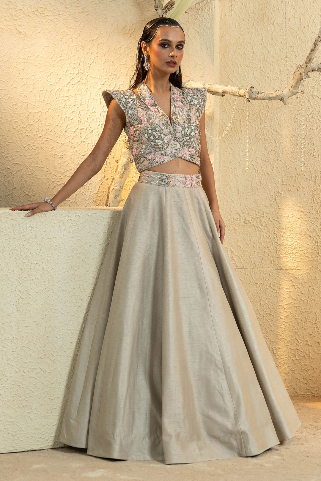 Ethereal Ivory Handcrafted Lehenga