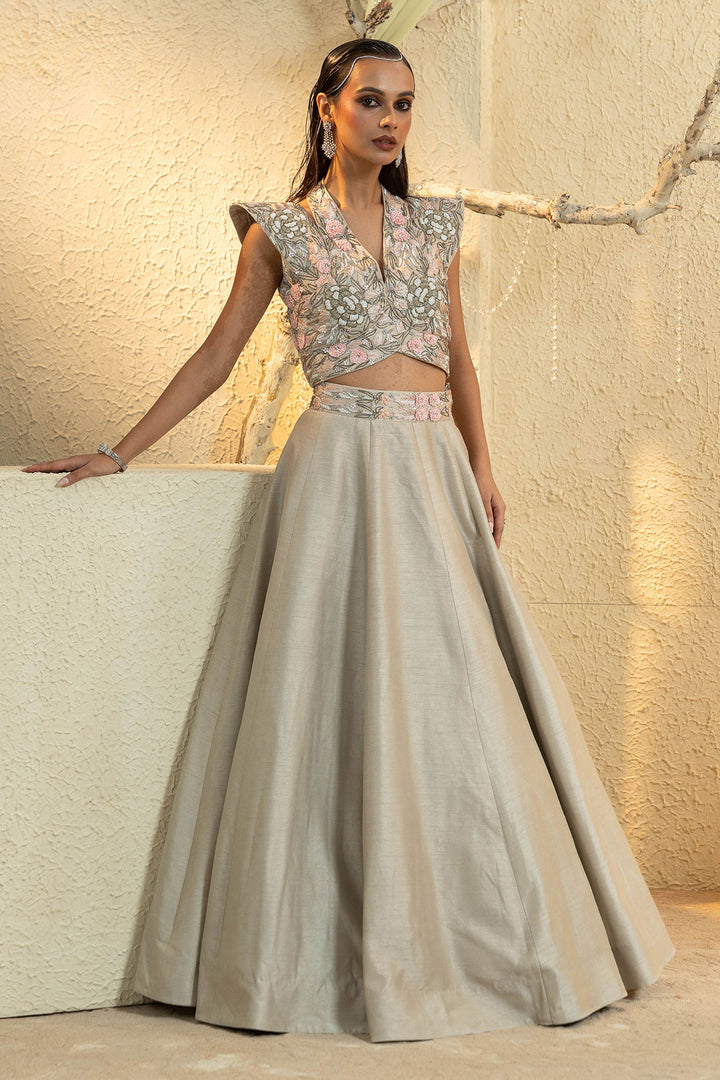 Ethereal Ivory Handcrafted Lehenga