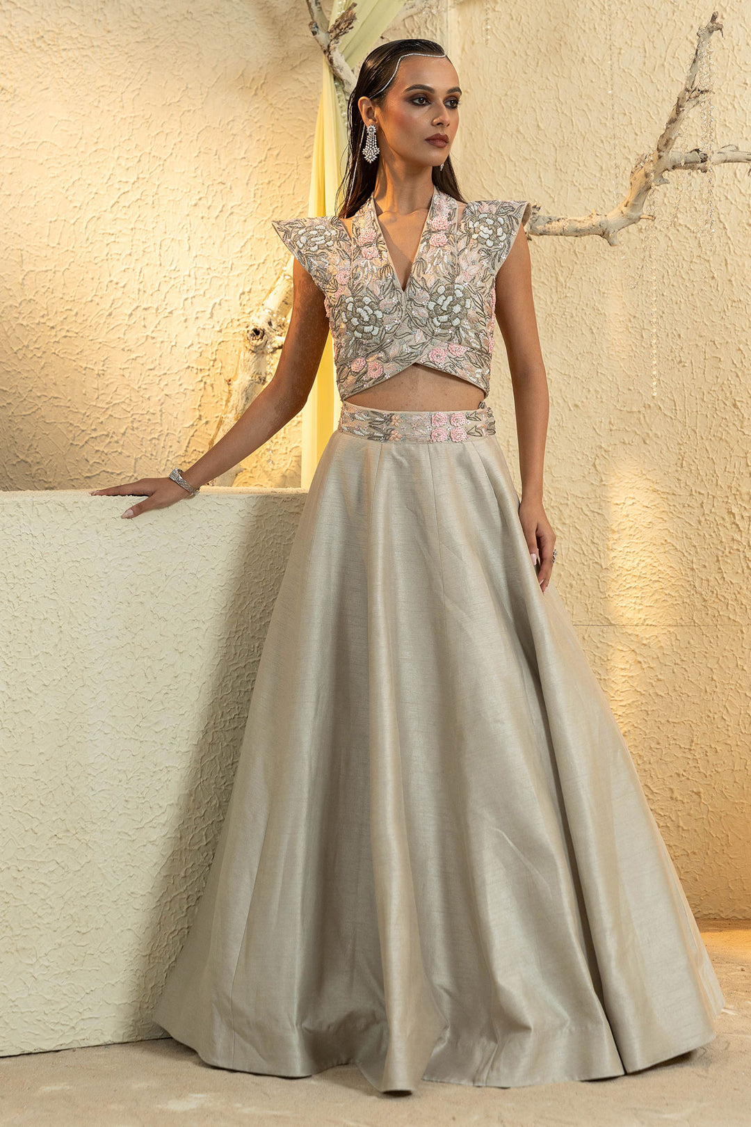 Ethereal Ivory Handcrafted Lehenga