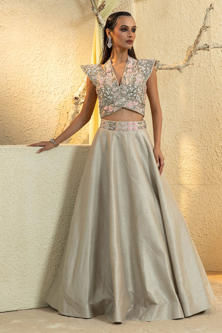 Ethereal Ivory Handcrafted Lehenga