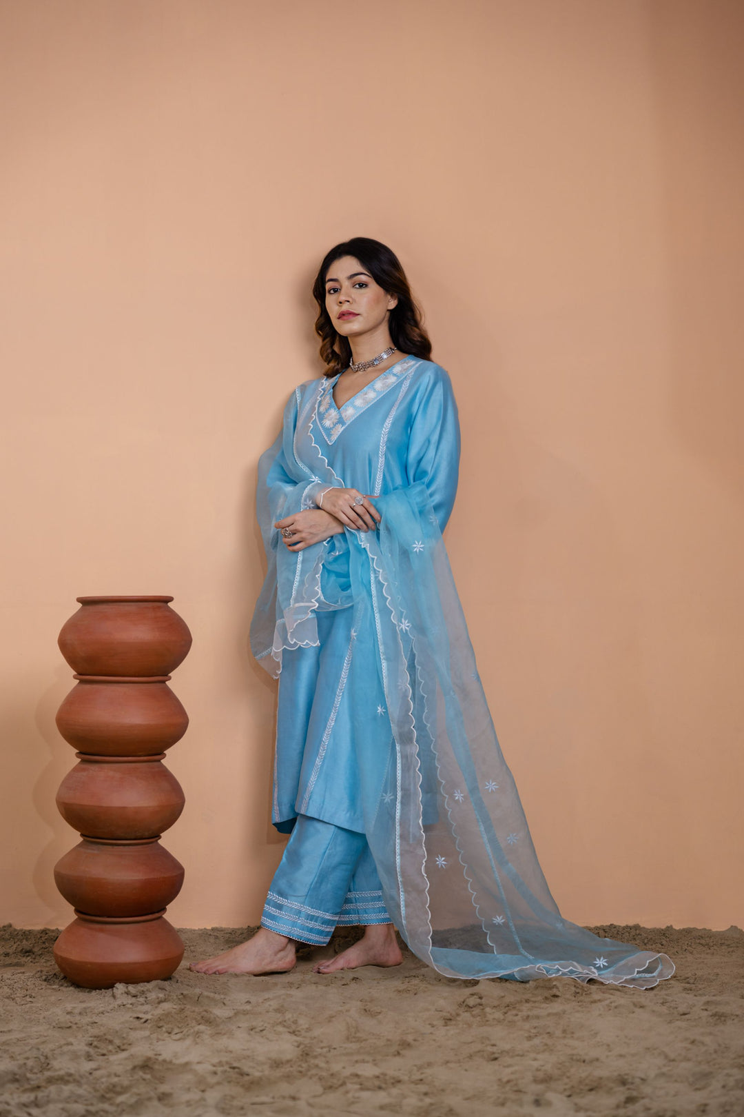 Blue Straight Kurta Set