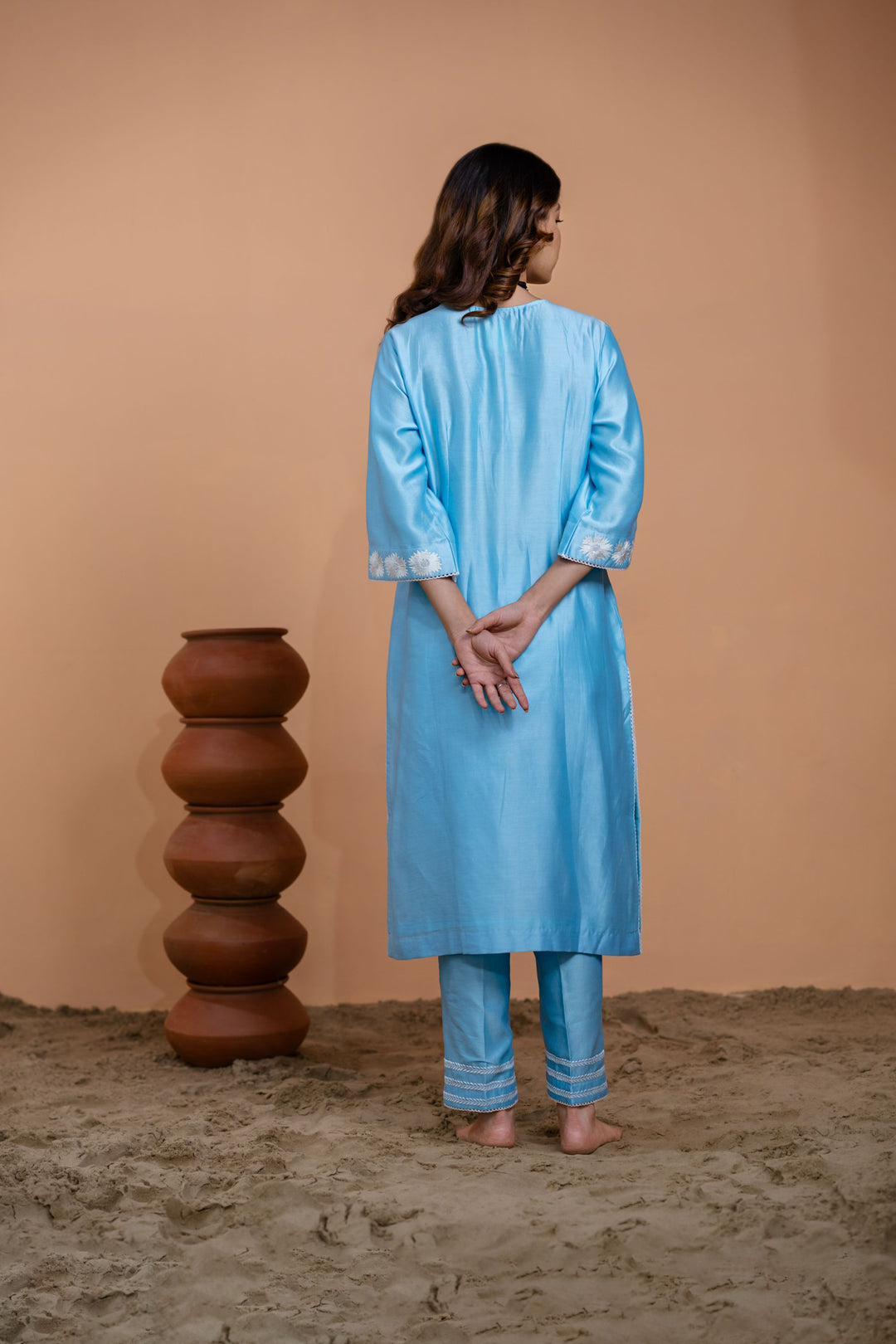 Blue Straight Kurta Set