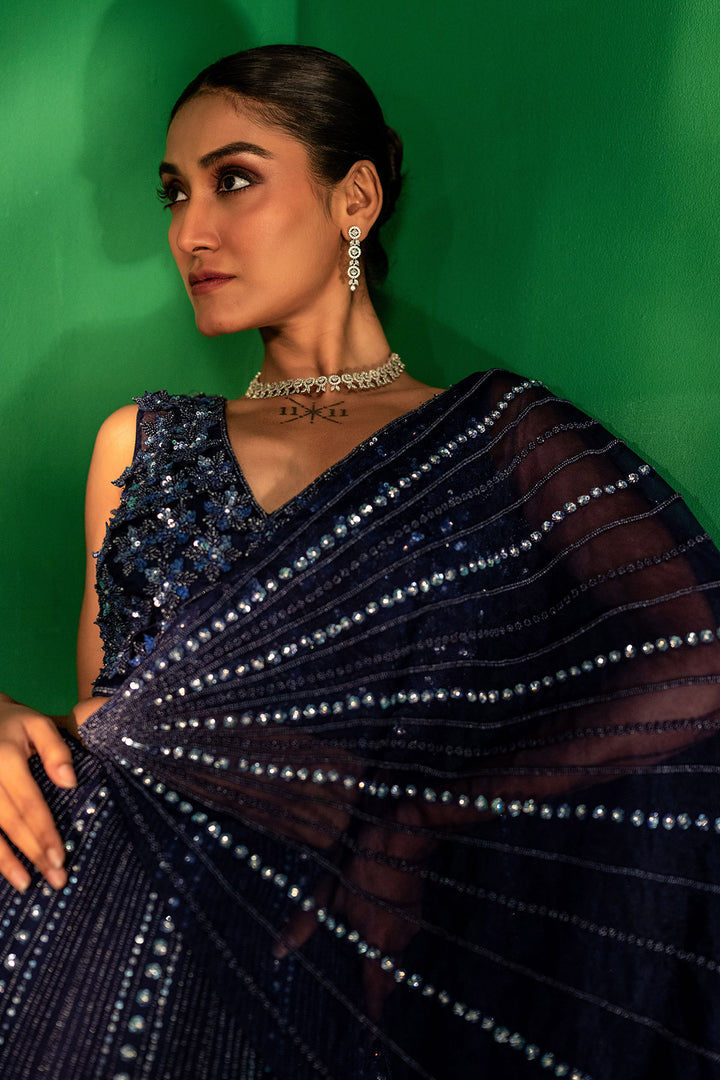 Midnight Sparkle Hand-Embellished Lehenga Set