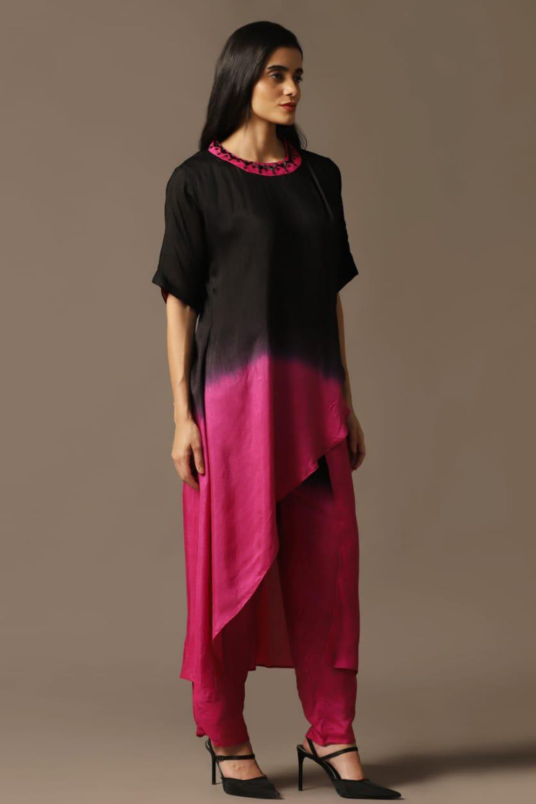 BLACK KURTA SET