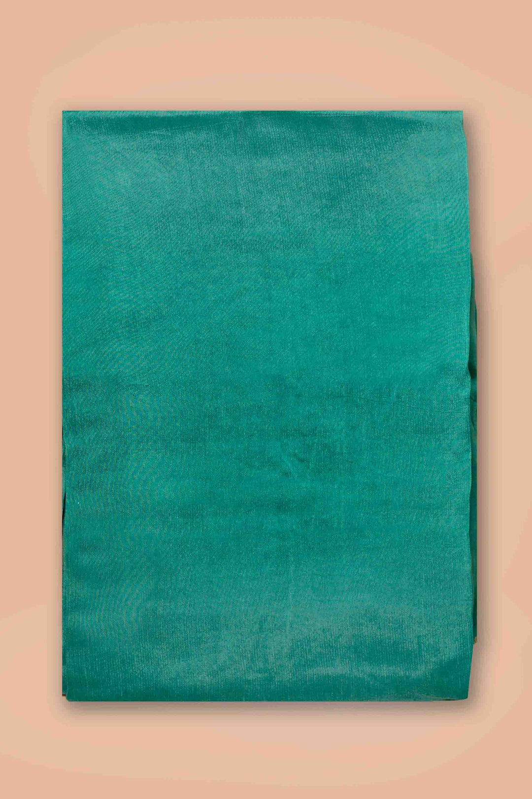 DEEP TURQUOISE BANARASI UNSTITCHED SUIT WITH BOTTOM FABRIC AND DUPPATTA