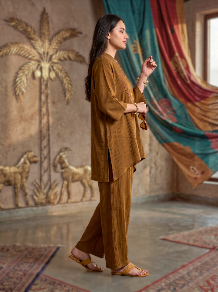 Chocolate Brown Relaxed Co-Ord Set