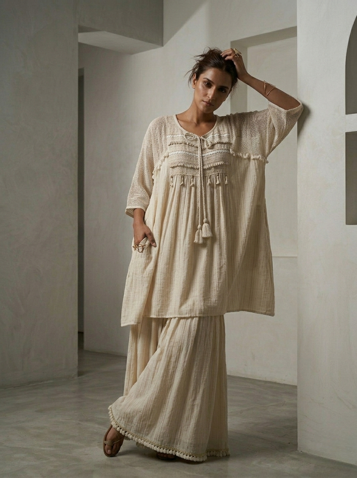 The Sutra Kaftan with flared loose pants