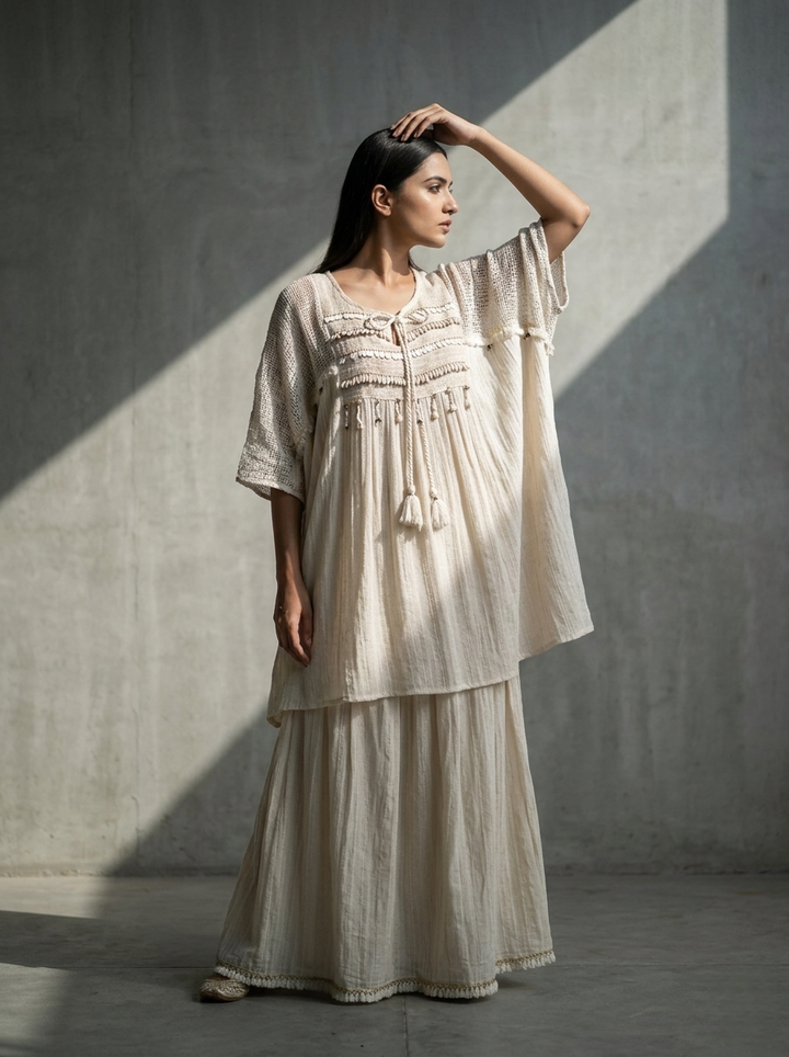 The Sutra Kaftan with flared loose pants