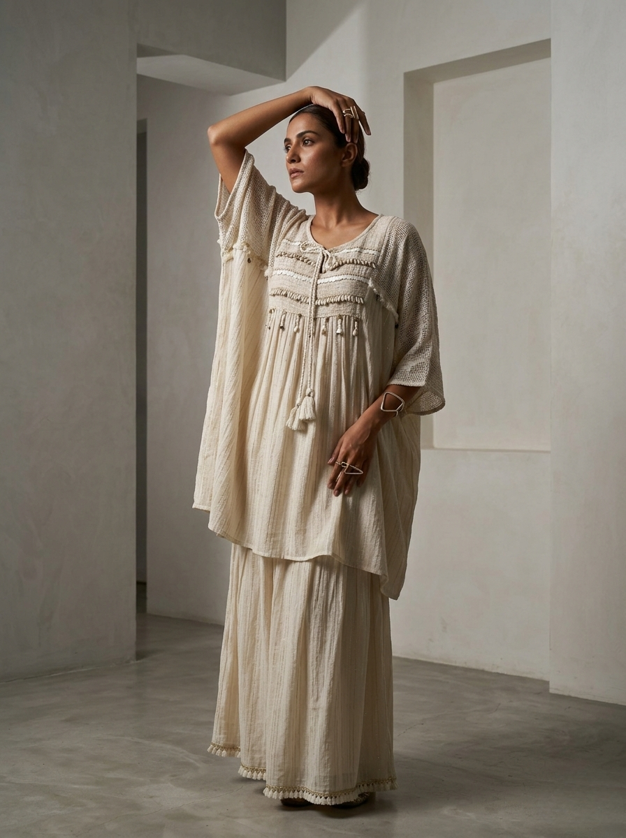 The Sutra Kaftan with flared loose pants