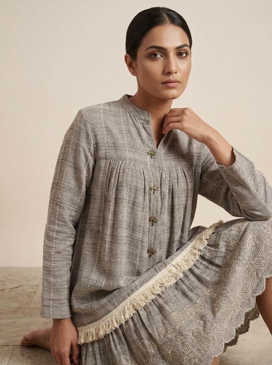 Haze Hand-loom Dress